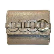 Pre-owned Leather wallets Chloé Pre-owned , Beige , Dames