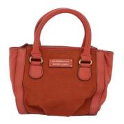 Pre-owned Canvas handbags Burberry Vintage , Orange , Dames