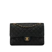 Pre-owned Leather chanel-bags Chanel Vintage , Black , Dames