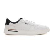 Leren sneakers met veters Boss , White , Heren