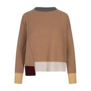 Kasjmier Earthofsiena Kleurblok Sweater Marni , Brown , Dames