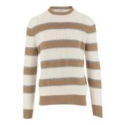 Gestreepte Cashmere Crew Neck Sweater Malo , Multicolor , Heren