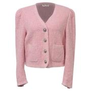 Pre-owned Wool outerwear Miu Miu Pre-owned , Pink , Dames