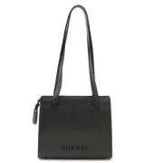 Pre-owned Leather shoulder-bags Chanel Vintage , Black , Dames