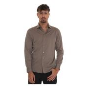 Elegant Classic Shirt Gran Sasso , Brown , Heren