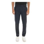 Gestreepte Chino Broek met Tailoring Vent Berwich , Blue , Heren