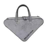 Pre-owned Leather handbags Balenciaga Vintage , Gray , Dames