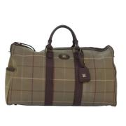 Pre-owned Canvas handbags Burberry Vintage , Beige , Unisex