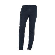 Blauwe Slim-fit Zomerbroek Made in Italia , Blue , Heren