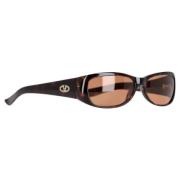 Pre-owned Acetate sunglasses Valentino Vintage , Brown , Dames