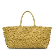 Pre-owned Leather totes Bottega Veneta Vintage , Yellow , Dames