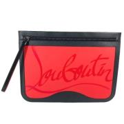 Pre-owned Leather clutches Christian Louboutin Pre-owned , Red , Dames