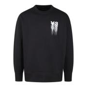 Grafische Logo Crew Katoenen Trui Y-3 , Black , Heren