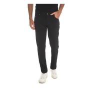 Stretch 5-Pocket Broek met Eagle Logo Emporio Armani , Black , Heren