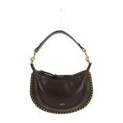 Studded Leren Schoudertas Isabel Marant , Brown , Dames