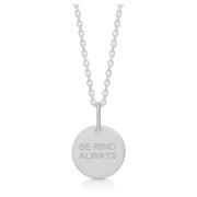 Be Kind Always Zilveren Ketting Hanger Frk. Lisberg , Gray , Dames