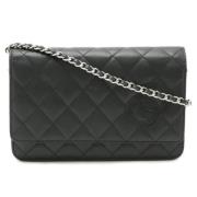 Pre-owned Leather chanel-bags Chanel Vintage , Black , Dames