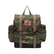 Camouflage Maxi Rugzak met D2 Patroon Dsquared2 , Multicolor , Unisex