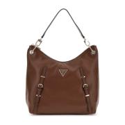 Zachte Grote Schoudertas Guess , Brown , Dames