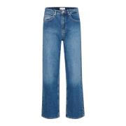 Klassieke Blauwe Denim Jeans Part Two , Blue , Dames