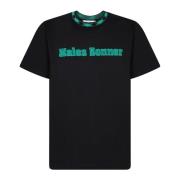 Zwart T-shirt met Teal Logo Wales Bonner , Black , Heren