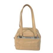 Pre-owned Leather chanel-bags Chanel Vintage , Beige , Dames