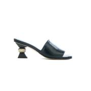 Python Print Sandal Strap Pedro Miralles , Black , Dames