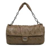 Pre-owned Leather chanel-bags Chanel Vintage , Brown , Dames