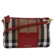 Pre-owned Canvas shoulder-bags Burberry Vintage , Red , Dames