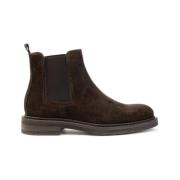 Suede Chelsea Boots Elastic Beatles Marco Ferretti , Brown , Heren