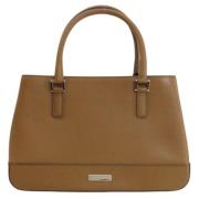 Pre-owned Leather handbags Burberry Vintage , Brown , Dames