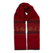 Kerstmotief rode sjaal Italiaanse stijl Gallo , Red , Unisex