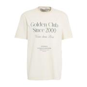 Heren Beige T-Shirts & Polos Ss24 Golden Goose , Beige , Heren