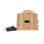 Teddy Fur Shopping Tas Blauer , Beige , Dames