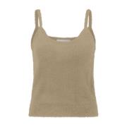 Beige Top met Ronde Hals Fabienne Chapot , Yellow , Dames