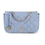 Blauwe Leren Handtas 19v69 Italia , Blue , Dames