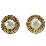 Pre-owned Metal earrings Chanel Vintage , Yellow , Dames