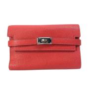 Pre-owned Leather wallets Hermès Vintage , Red , Dames