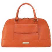 Pre-owned Canvas handbags Burberry Vintage , Orange , Dames