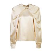 Witte Shirts voor Vrouwen Aw24 Max Mara , Beige , Dames