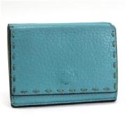 Pre-owned Leather wallets Fendi Vintage , Blue , Dames