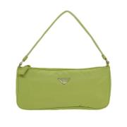 Pre-owned Fabric clutches Prada Vintage , Green , Dames