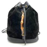 Pre-owned Suede backpacks Gucci Vintage , Black , Dames