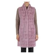 Faux Fur and Wool Vest Emme DI Marella , Pink , Dames