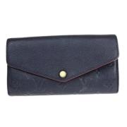 Pre-owned Leather wallets Louis Vuitton Vintage , Blue , Dames