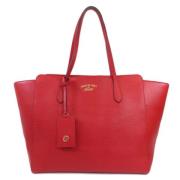 Pre-owned Leather totes Gucci Vintage , Red , Dames