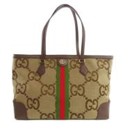 Pre-owned Canvas totes Gucci Vintage , Brown , Dames