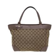 Pre-owned Canvas gucci-bags Gucci Vintage , Beige , Dames