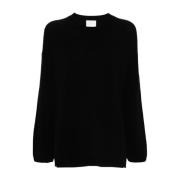 Zwarte Sweatshirt Aw24 Damesmode Allude , Black , Dames