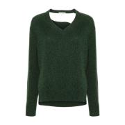 Groene Sweatshirt Aw24 Damesmode Victoria Beckham , Green , Dames